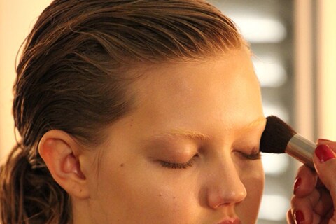 Backstage at YSL S/S12