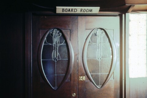 Boardroom doors, Glasgow School of Art, 1976
