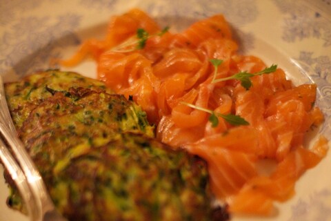 Courgette pancakes