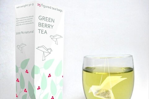 Tea bag design by Russian designer Natalia Ponomareva