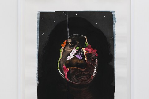 Nathaniel Mary Quinn, Flower Face, 2014
