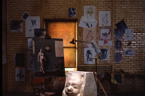 A Newborn Sculptor&#39;s Studio II (non emerged head)