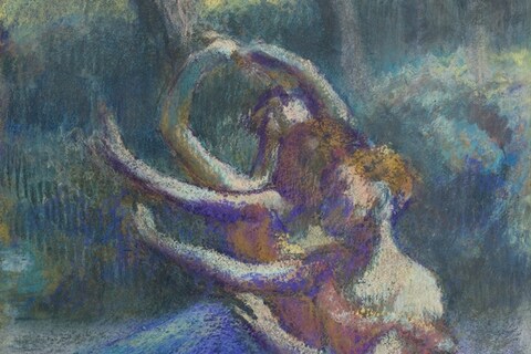 Edgar Degas, Three Dancers - Landscape Scenery Pastel, c. 18