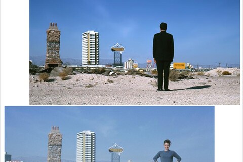 Denise Scott Brown and Robert Venturi in the Las Vegas deser