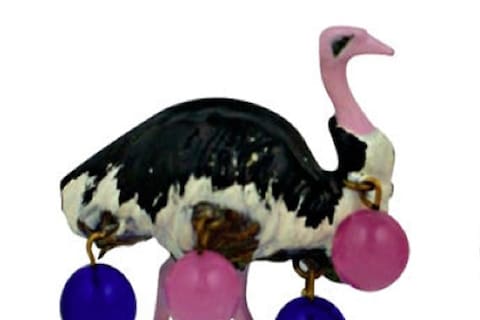Jean Schlumberger for Schiaparelli Ostrich Clips, Circus Col