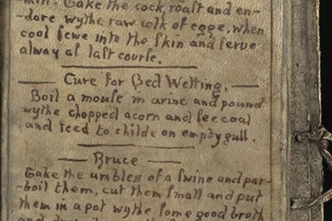 Grace Acton’s recipe collection, 1621