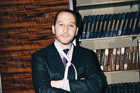 Karim Rebahi at the Berluti flagship store, Paris