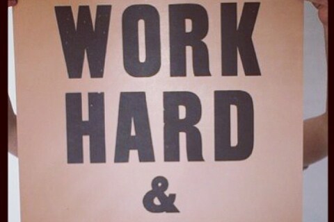 Work Hard &amp; Be Nice To People by Anthony Burrill