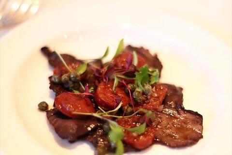 Veal hearts with chorizo