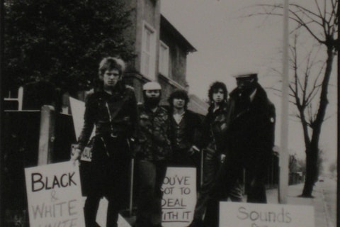Paul Simonon and Mick Jones of The Clash, with Glen Matlock 