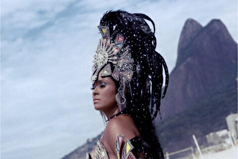Dancer Andrea in costume for the Rio Carnival