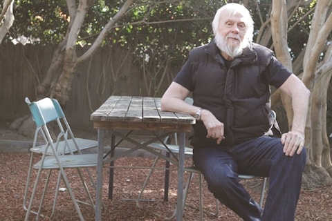 John Baldessari in his garden