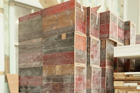 Limited edition boxes for Ruinart Rose awaiting finishing in