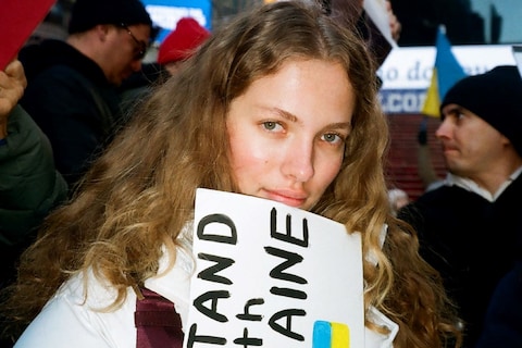 New Yorkers Protest Against The War in Ukraine
