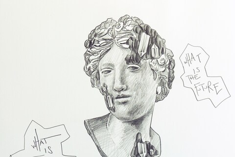 Study for Eroded Head of Ares with Helmet (2022)