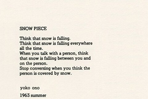 Snow Piece, Yoko Ono, 1963