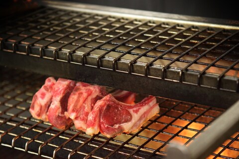 Open-flame grill at the Cat and Mutton