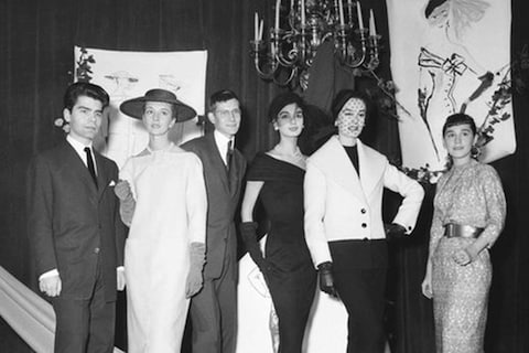 Karl Lagerfeld and Yves Saint Laurent winning the Wool Secre