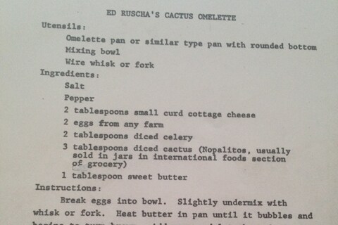 Ed Ruscha&#39;s Cactus Omlette, 2010