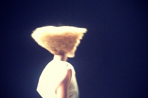 Clouds of hair at Rick Owens, Paris S/S13