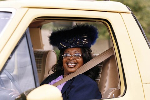 Parishioner outside Perfecting Church, Detroit, Michigan, 20