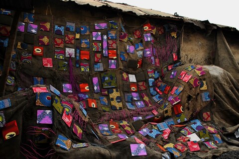Ibrahim Mahama, Nima Kawokudi installation, 2013