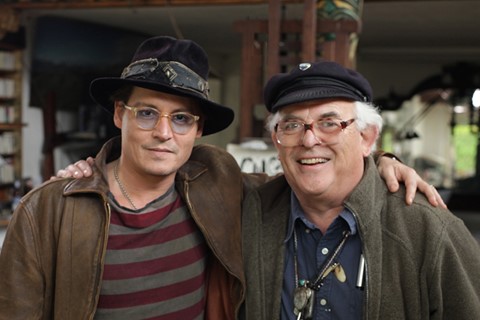 Johnny Depp &amp; Ralph Steadman in Ralph&#39;s studio