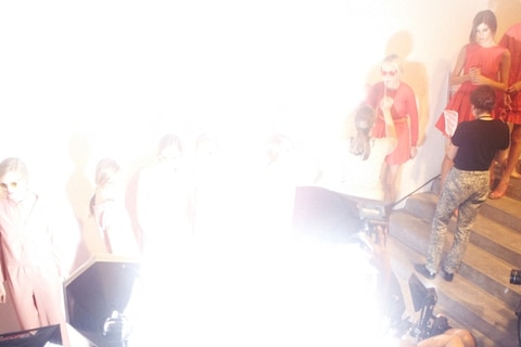 Backstage at Cacharel