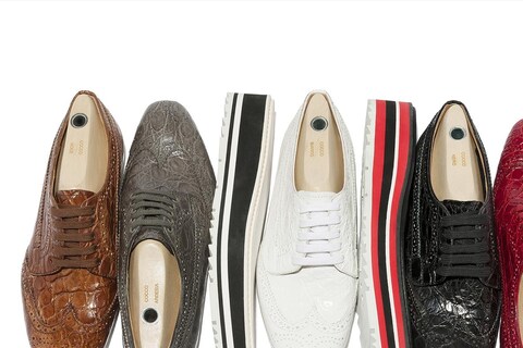 Prada made-to-order footwear, precious skins