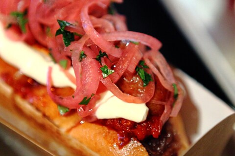The Bull Mastiff hotdog at The Miller