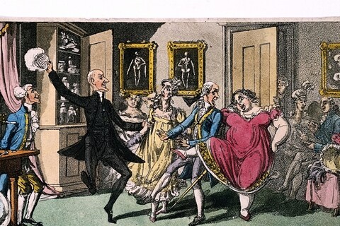Doctor Syntax and his wife making an experiment in Pneumatic