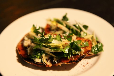 Crab meat with Moroccan tomato jam