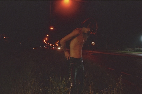 George Clements on the road at night