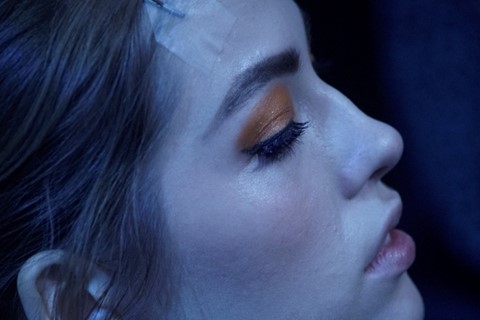 Model backstage at Christian Dior