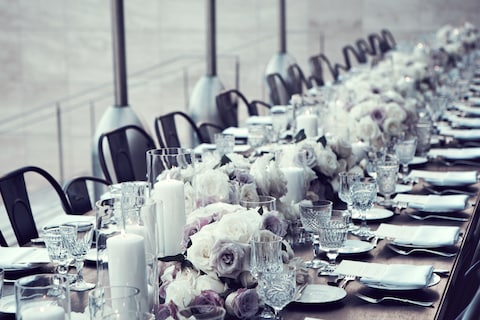 The rose-strewn table at the AnOther Magazine and Another Ma