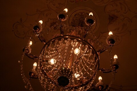 Chandelier inside Rustaveli Theatre