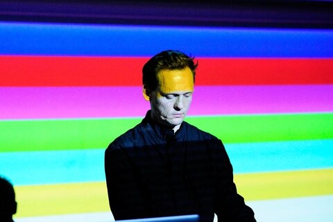 Carsten Nicolai performing, 2002