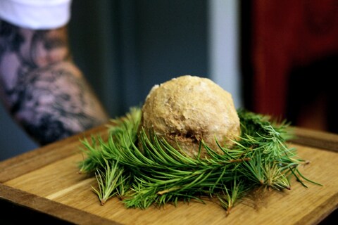 Salt baked turnip