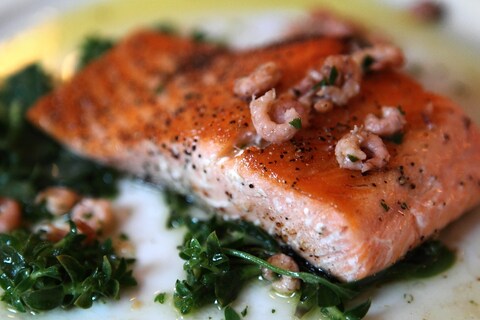 Sea trout with brown shrimp butter at the Rivington