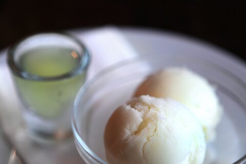 Lemon sorbet and Sicillian lemon vodka at Beagle