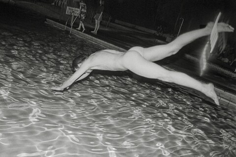 Montbijoupark lido, illegal night party, 1992