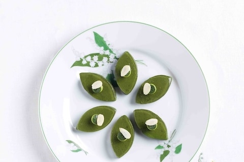 Calissons amandes saumon courgettes by Yannick All&#233;no