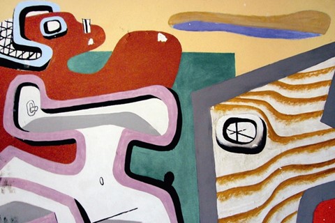 Le Corbusier, mural painting in the Villa E 1027, Roquebrune