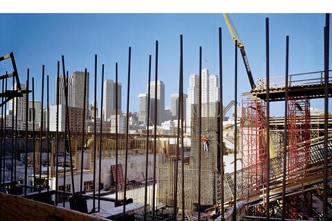 Moscone Center under construction, 1981