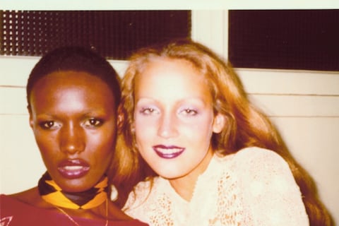 Jerry Hall and Grace Jones at Antonio&#39;s rue de Rennes apartm