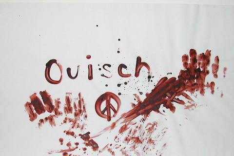 Karen Kilimnik, Blood Drawing, (Ouisch) 1992