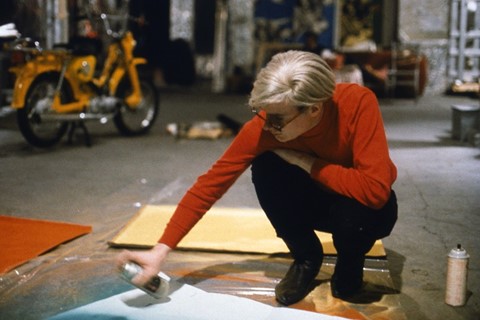 ‘Andy with Spray Paint and Moped’, The Factory, Ne