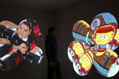 TV Blobs, 2009 (installation view)