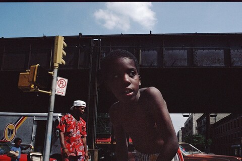 Joseph Rodriguez, Boy on Fire Hydrant on Park Avenue, Spanis