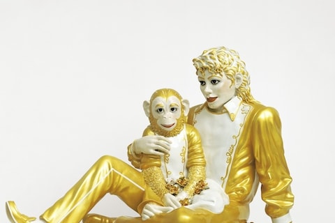 Michael Jackson and Bubbles, 1988, Jeff Koons